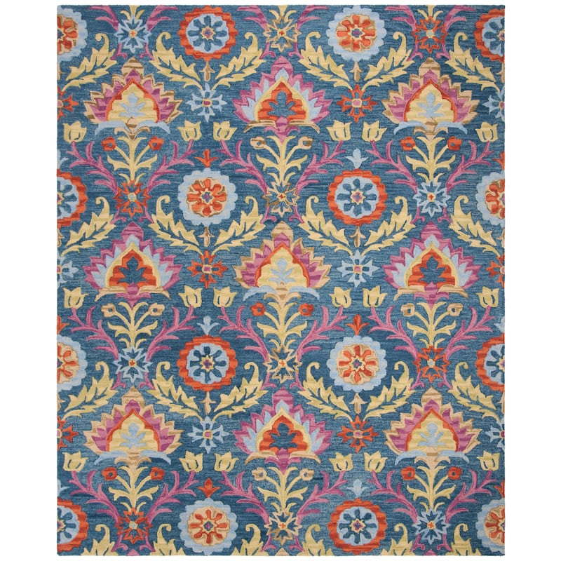 SAFAVIEH Handmade Suzani Merily Boho Tribal Wool Rug