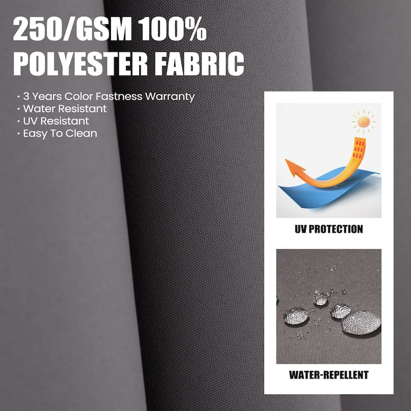 10.5ft Outdoor Patio Double Top Cantilever Offset Umbrella with Base Stand