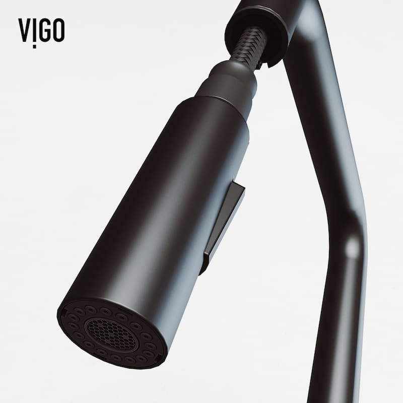 VIGO Parsons 18" H Single Handle Pull-Down Sprayer Kitchen Faucet