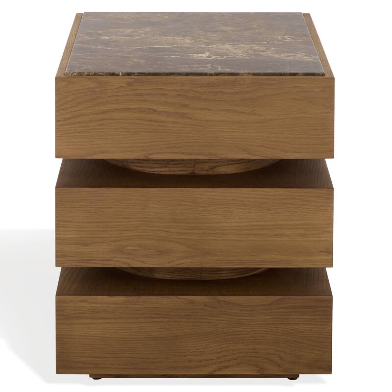 SAFAVIEH Couture Shayrina Marble Accent Table - 22"W x 18"D x 23"H