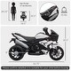 preview thumbnail 3 of 3, 6V Kids Motorcycle Ride-on Toy for Toddlers, Battery-Operated Ride-on Vehicle - White