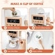 preview thumbnail 7 of 6, Corner Play Kitchen with Coffee Machine and Safe Design - 41" x 12" x 37"