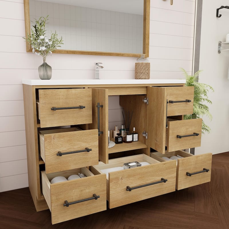 Victoria 48'' Freestanding Vanity with Reinforced Acrylic Sink - 47.5