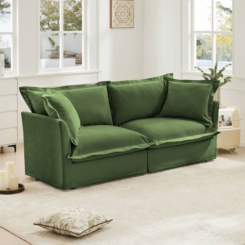 83.4″ Chenille Modular 3-Seater Sofa with Washable Covers & 300 lb Capacity