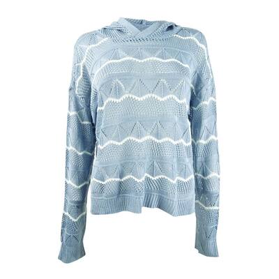 Ultra Flirt Juniors' Pointelle-Knit Hoodie Sweater