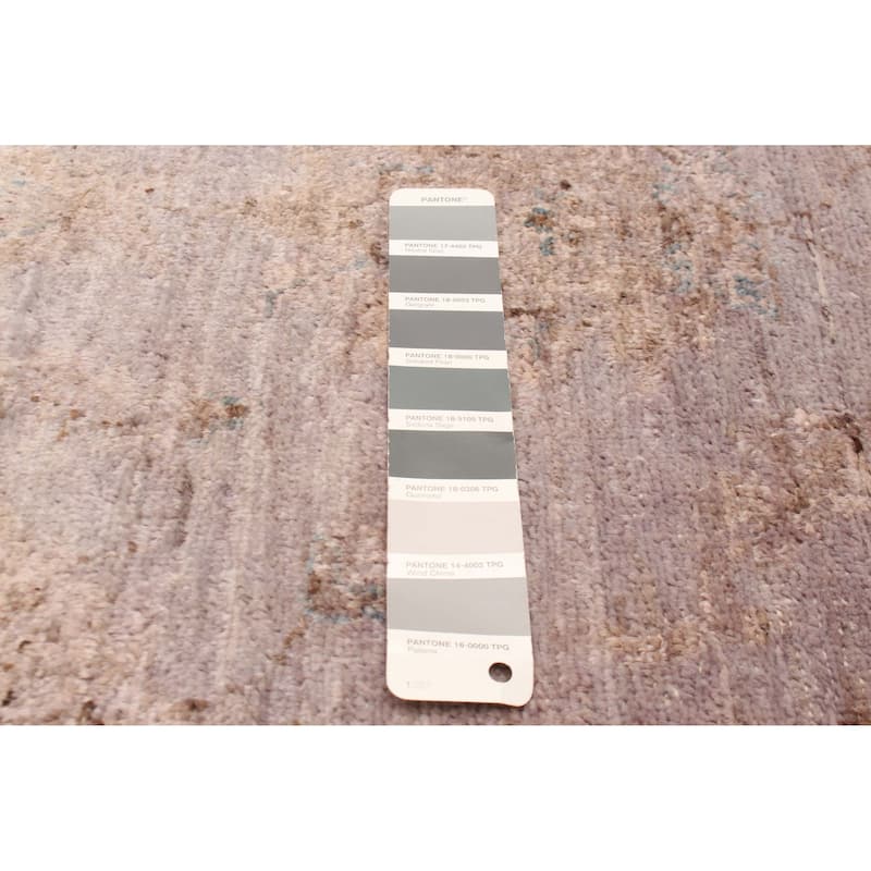 ECARPETGALLERY Hand-knotted Vibrance Grey Wool Rug - 2'8 x 8'9