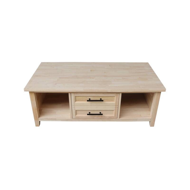 Sanibel Solid Wood Coffee Table with Casters