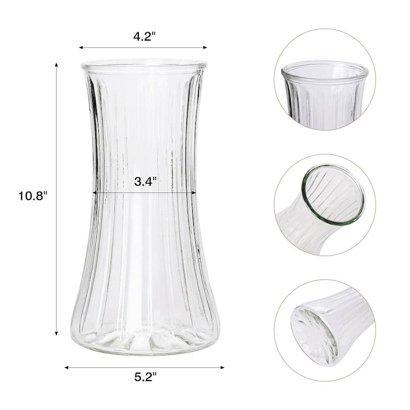 Clear Glass Flower Vases for Centerpiece Table Home Indoor Desk Decor, Crystal Vase, Glass Vase Thickening Design Suitable