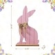 preview thumbnail 46 of 50, Glitzhome Easter Wooden Bunny Porch Decor Standing Rabbit Sign Decoration