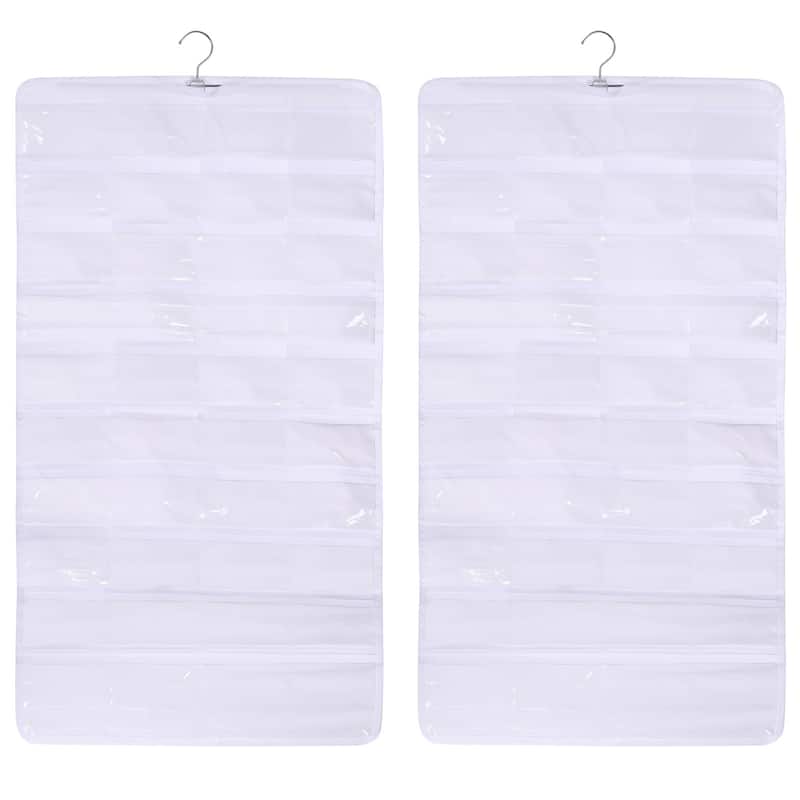 16.9"W x34.3"H Hanging Organizer, 2Pcs 80 Pockets for Earring Bracelet