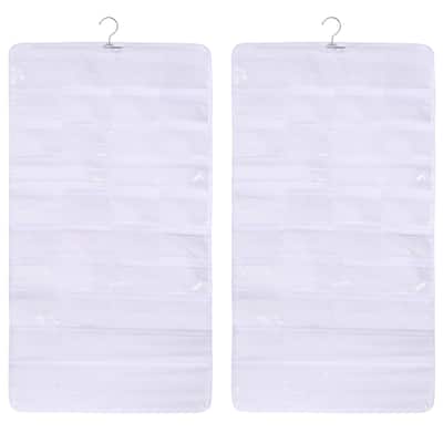 16.9"W x34.3"H Hanging Organizer, 2Pcs 80 Pockets for Earring Bracelet