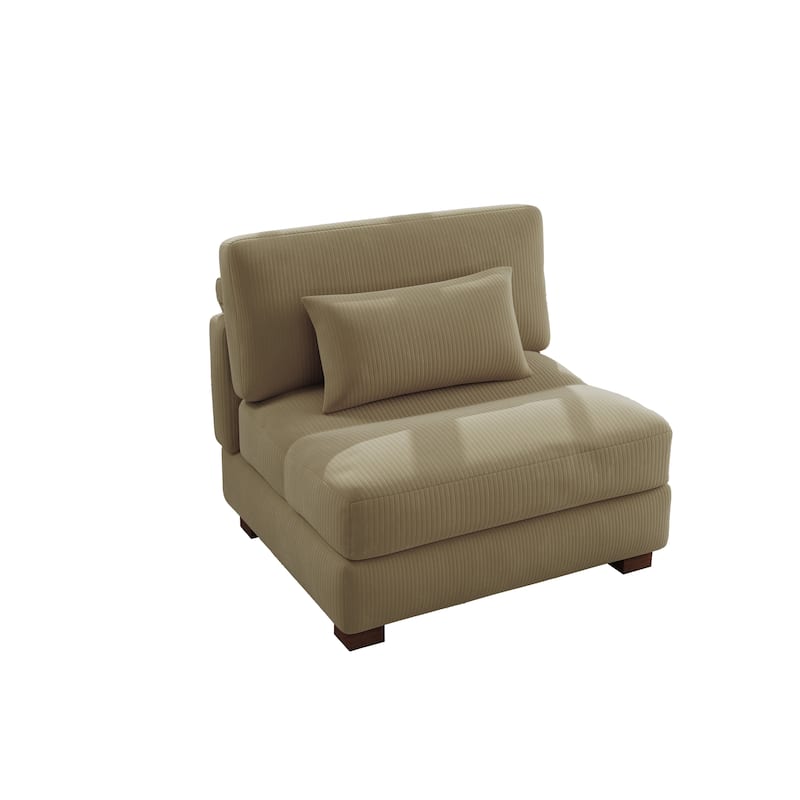 Modern Upholstered Armless Chair Accent Chair