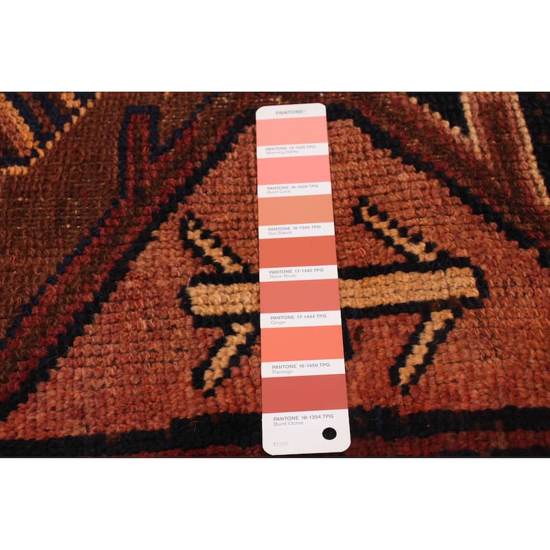 ECARPETGALLERY Hand-knotted Melis Vintage Copper Wool Rug - 3'10 x 11'9