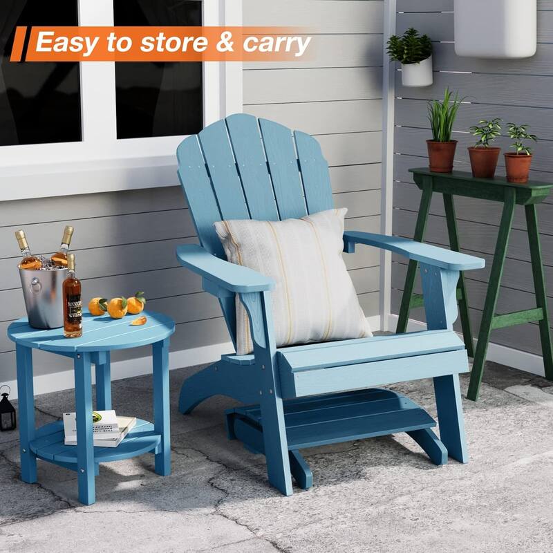 WINSOON Adirondack Ottoman,Folding Adirondack Foot Rest
