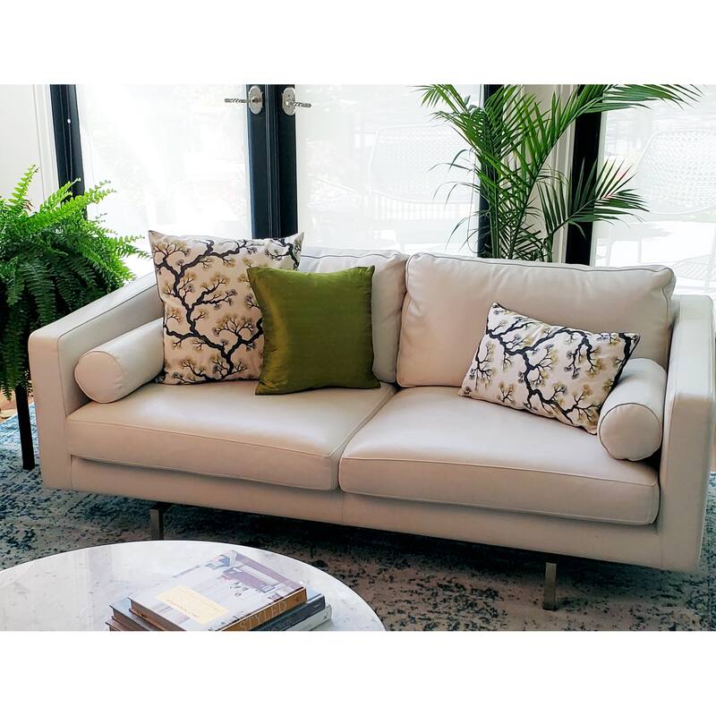 Bonsai Pine 19x19 Throw Pillow with Polyfill Insert, Teal Green Bed