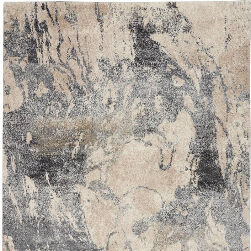 Fira Distressed Abstract Modern Stain Resistant Soft Area Rug By HomeRoots - 87' X '63' X '0.75