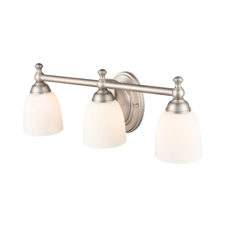 Millennium Light 4 Light Vanity Fixture in Multiple Finishes with Frosted Glass Shades