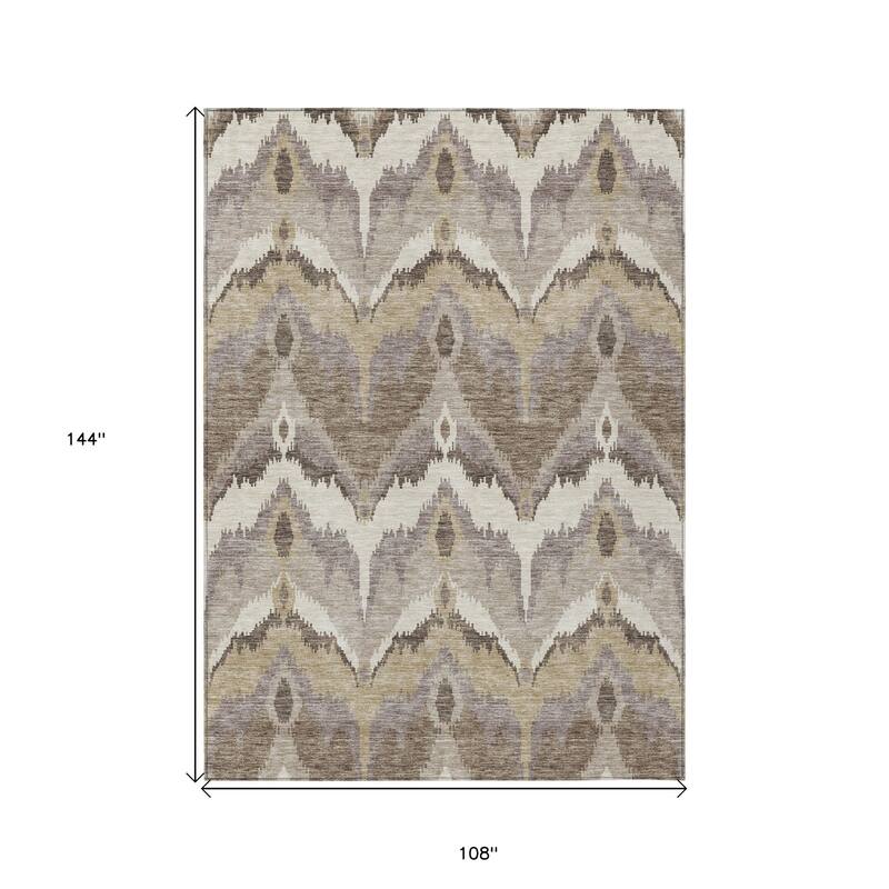 HomeRoots Ikat Transitional Rectangle Outdoor Rug