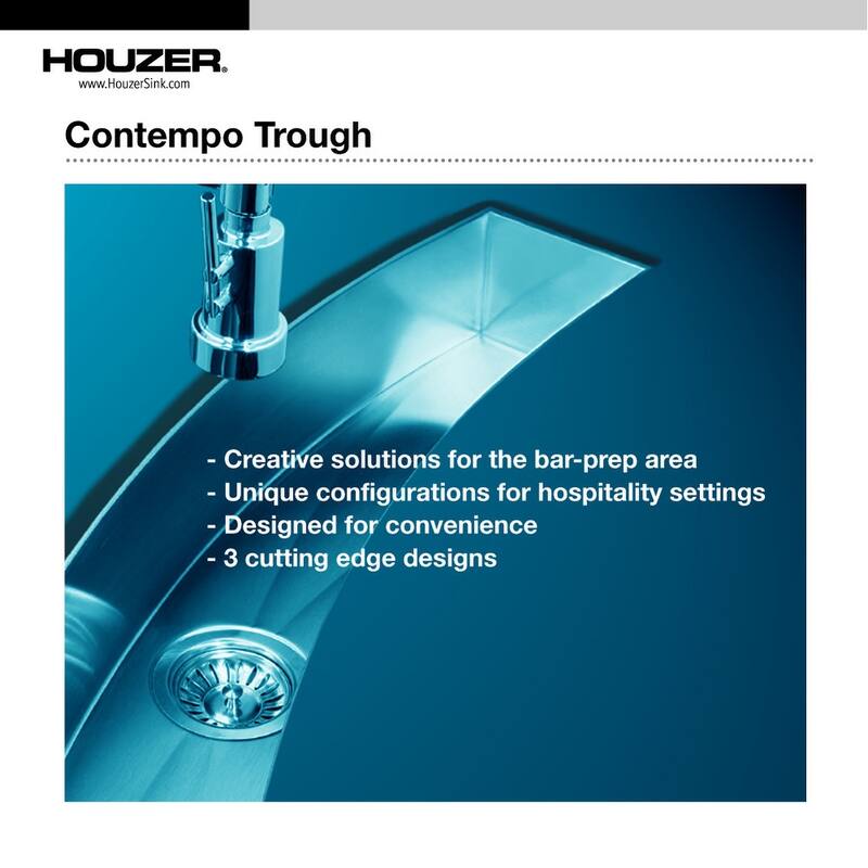Houzer Contempo 23" Single Basin Undermount 18-Gauge Stainless Steel