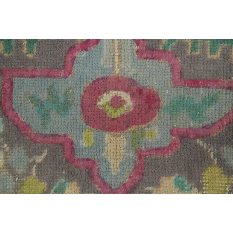 Hand Knotted Oriental 100% Wool Carpet Traditional Floral Pink Tabriz Area Rug - 12' 5'' X 9' 6''