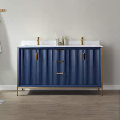 Granada 60" Vanity in Royal Blue with Countertop Without Mirror
