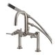 preview thumbnail 23 of 30, Concord Deck Mount Clawfoot Tub Faucet Brushed Nickel