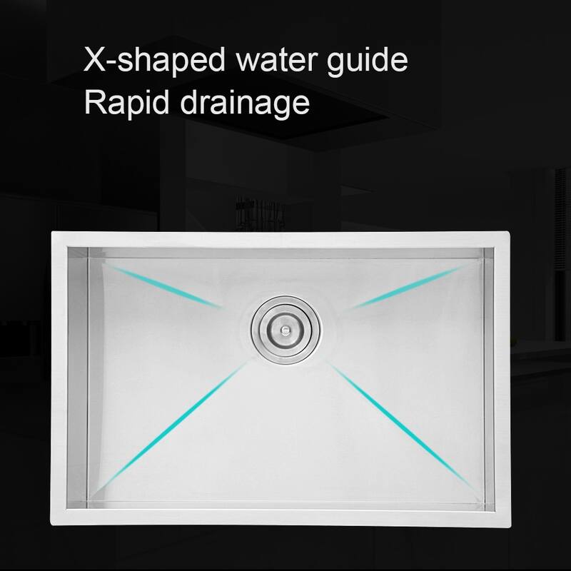 Undermount 16 Gauge Single Bowl Stainless Steel Kitchen Sink in Brushed Nickel