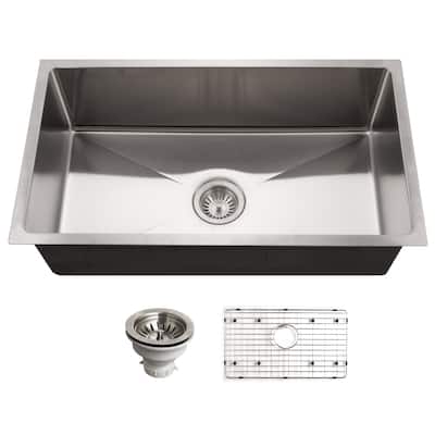Houzer Nouvelle 31-1/8" Undermount Single Basin Stainless Steel