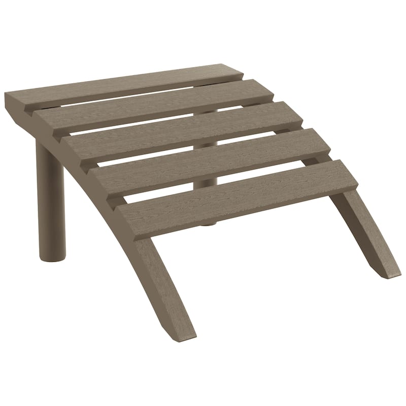Polytrends Coastline Outdoor Poly Adirondack Chair with Ottoman