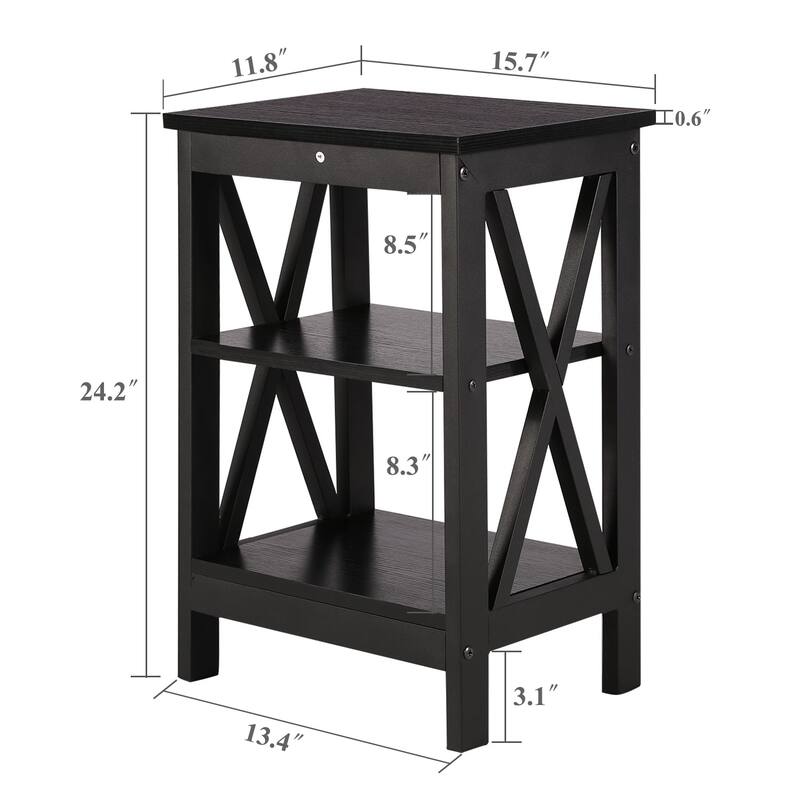 Javlergo Modern 3 Piece Coffee Table Set for Living Room Include Wood Coffee Table and End Table Set of 2