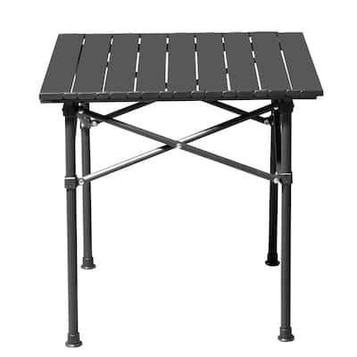 Black Tube Frame Heavy Duty Portable Folding Camping Table