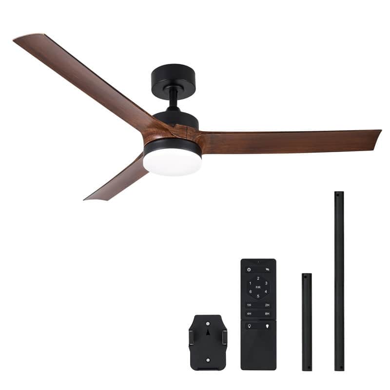 CO-Z 52" 3-Blade Reversible DC Ceiling Fan with LED Light and Remote Control