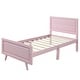preview thumbnail 4 of 16, Twin Size Wooden Platform Bed with Vintage Headboard and Footboard, Solid Wood Slats Support, Adorable Style for Kids' Bedroom