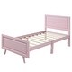 preview thumbnail 4 of 11, Twin Wood Platform Bed with Headboard and Integrated Slats for Mattress Support