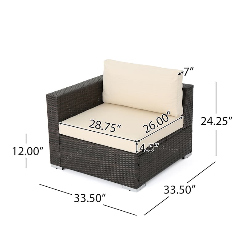 Christopher Knight Home Santa Rosa Outdoor 7-piece Wicker Seating Sectional Set