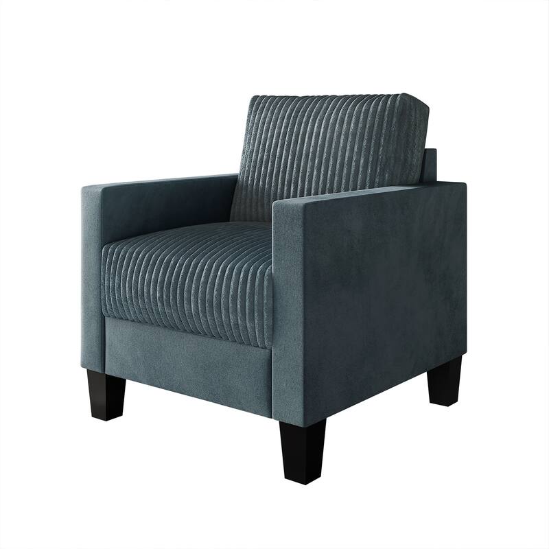 CraftPorch Corduroy Mid-Century Modern Velvet Upholstered Arm Chair
