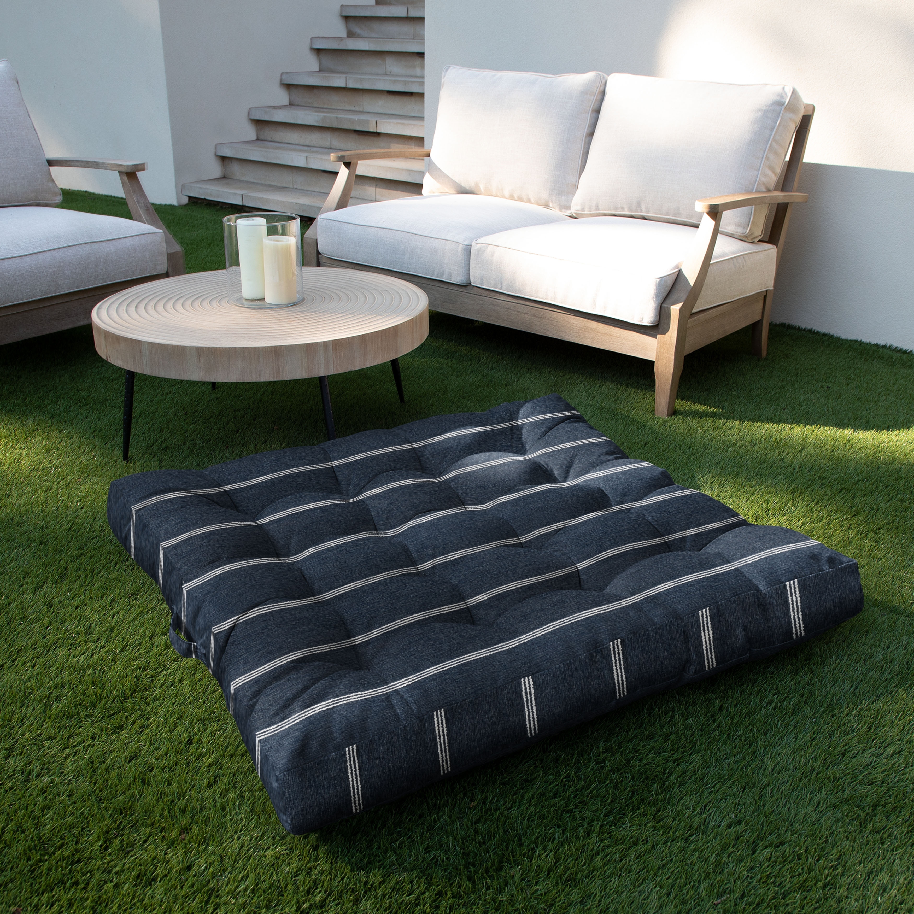 Sorra Home Sunbrella Outdoor Tufted Floor Pillow Single