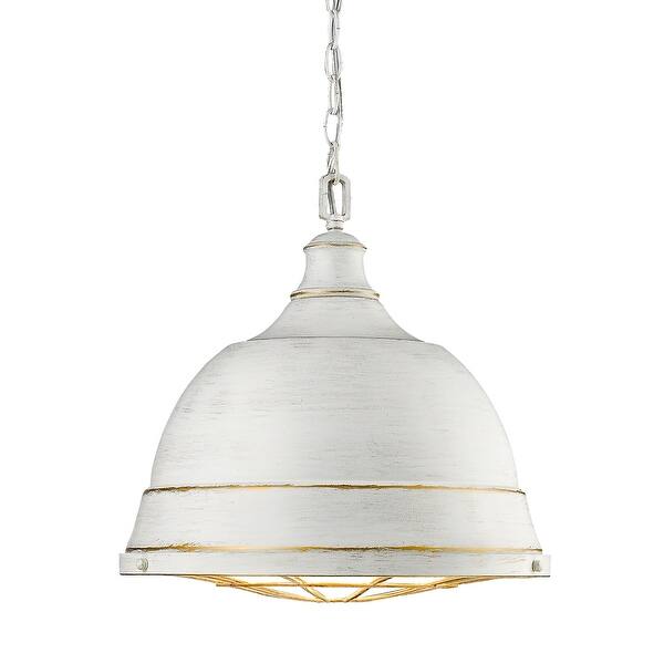 slide 2 of 4, Golden Lighting Bartlett 2-light Pendant in French White