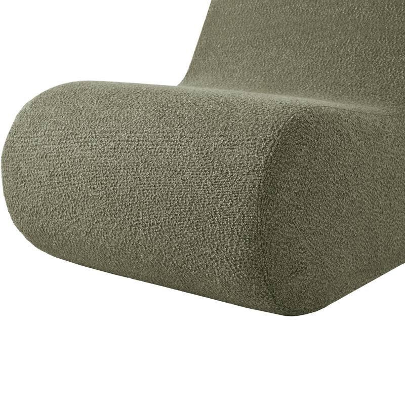Elegant Accent Chair with Ottoman,Stylish Curved Design and Minimalist Lines for Ultimate Comfort, High-Resilience Foam