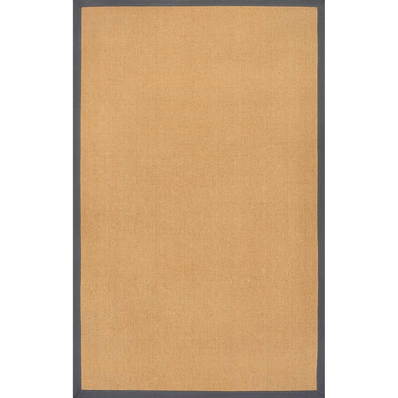 Camden Farmhouse Cottage Border Jute Area Rug