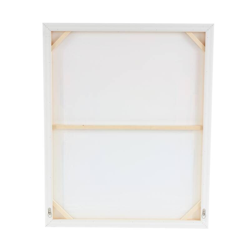 Canvas Abstract Cube Framed Wall Art with White Frame - Multi Colored - Roche River Decor