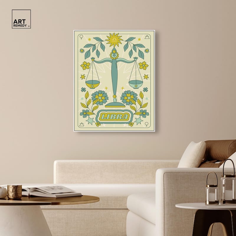 Libra Stars Card Canvas by Art Remedy
