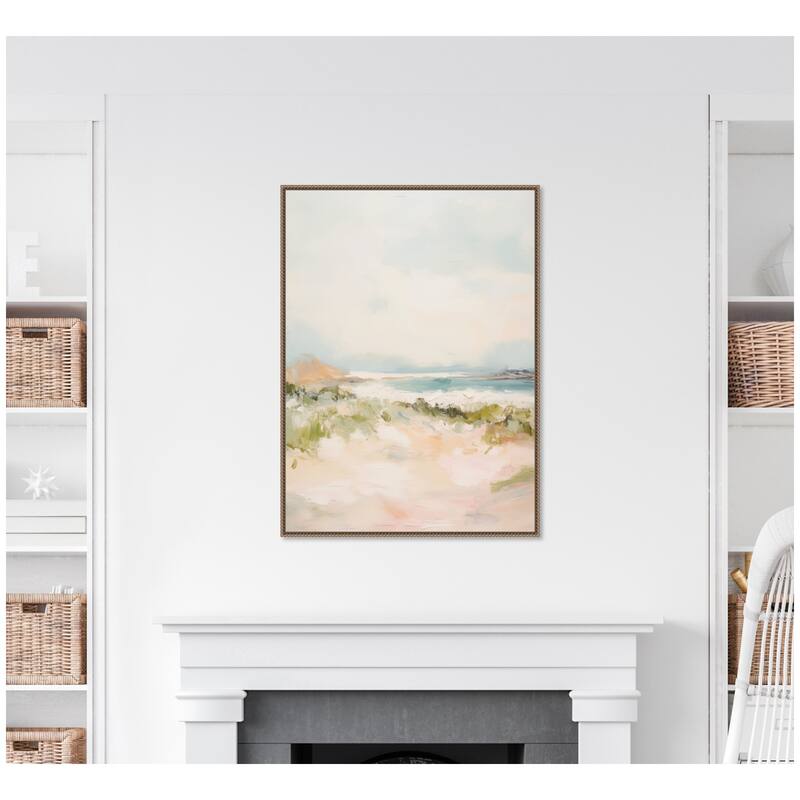Kate and Laurel Tranquil Landscape III expansion by Amy Lighthall Framed Canvas Wall Art Print