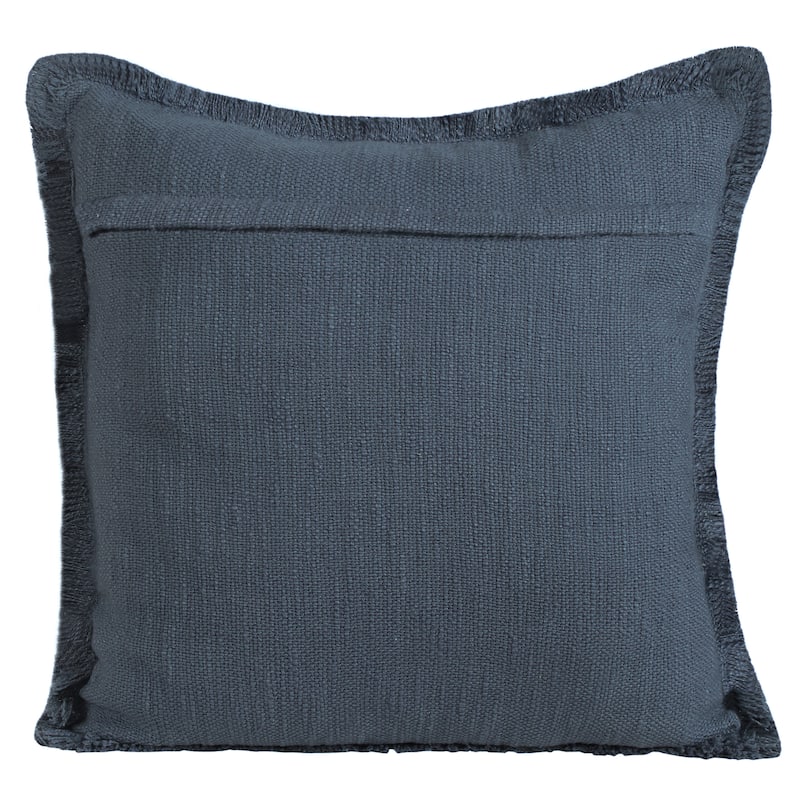 Sevita Solid Cotton Fringe Throw Pillow