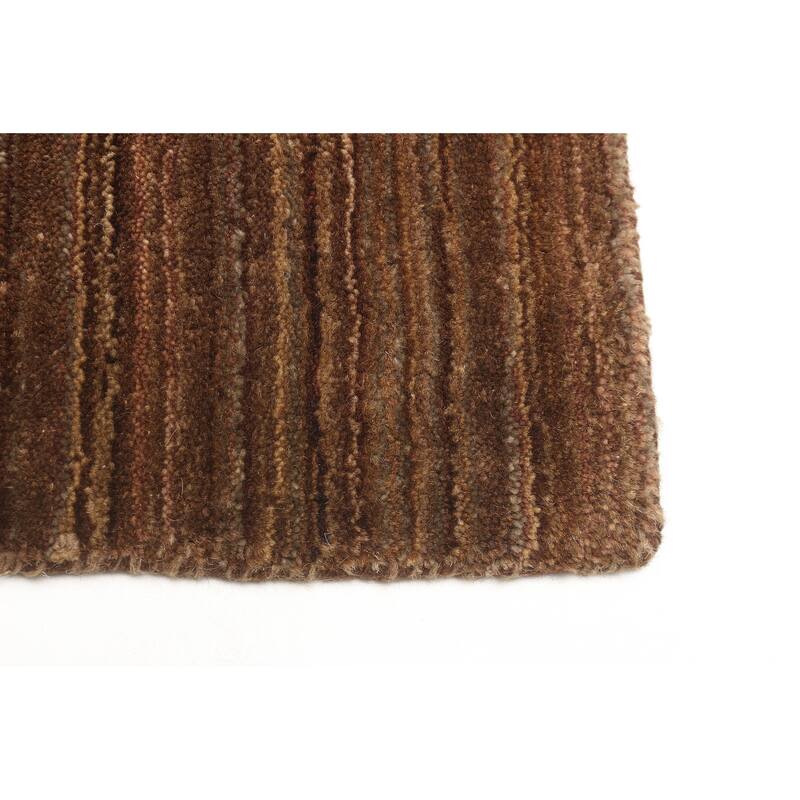 ECARPETGALLERY Hand Loomed Kashkuli Gabbeh Brown Wool Rug - 5'0 x 7'9