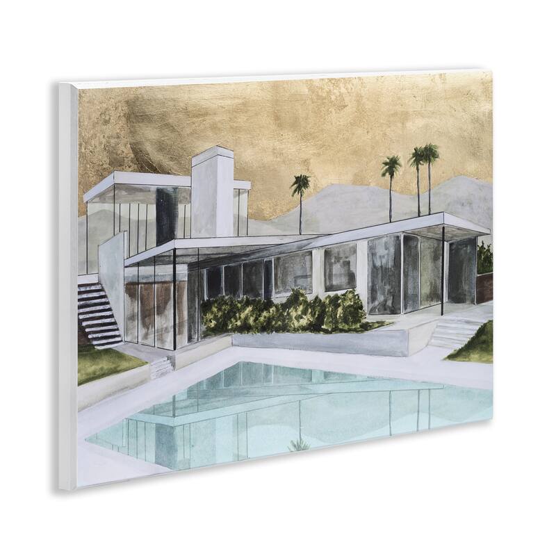Stupell Chic Tropical Pool Yard Wall Plaque Art Design By Michael Willett