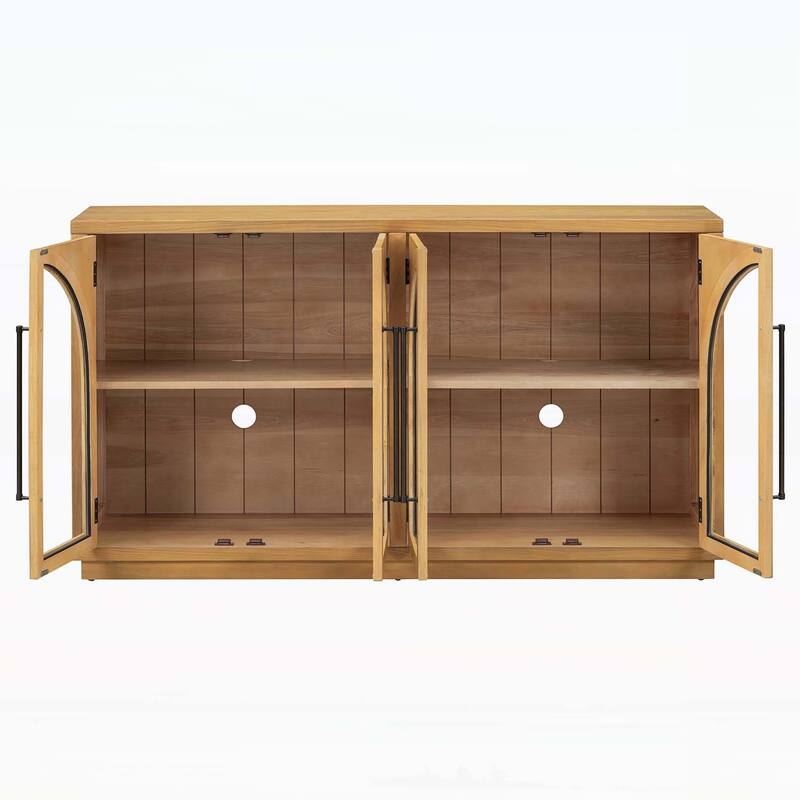 4-Door Sideboard Buffet Cabinet,for Multi-Purpose Use in Kitchen,Dining and Living Areas