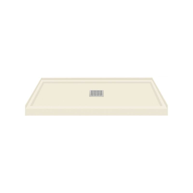 Transolid FL4836C-31 Linear 48-in L x 36-in W Single Threshold Shower Base with a Center Drain - 48-in L x 36-in W