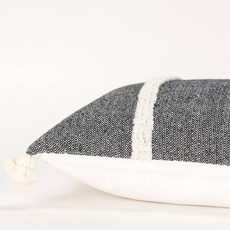 Rizzy Home Striped Throw Pillow with Tassels