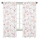 preview thumbnail 1 of 3, Sweet Jojo Designs Blush Pink, Grey and White Watercolor Floral Collection 84-inch Window Treatment Curtain Panel Pair